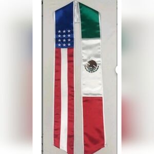 Patriotic Bicultural Flag Accent Scarf